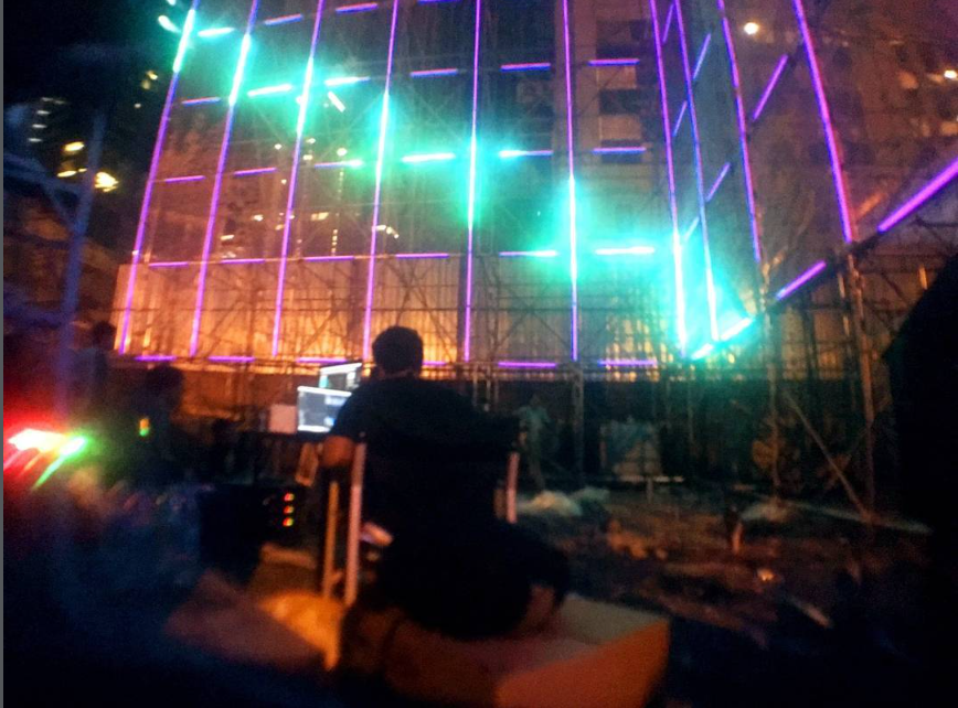 Interactive architectural lighting installation